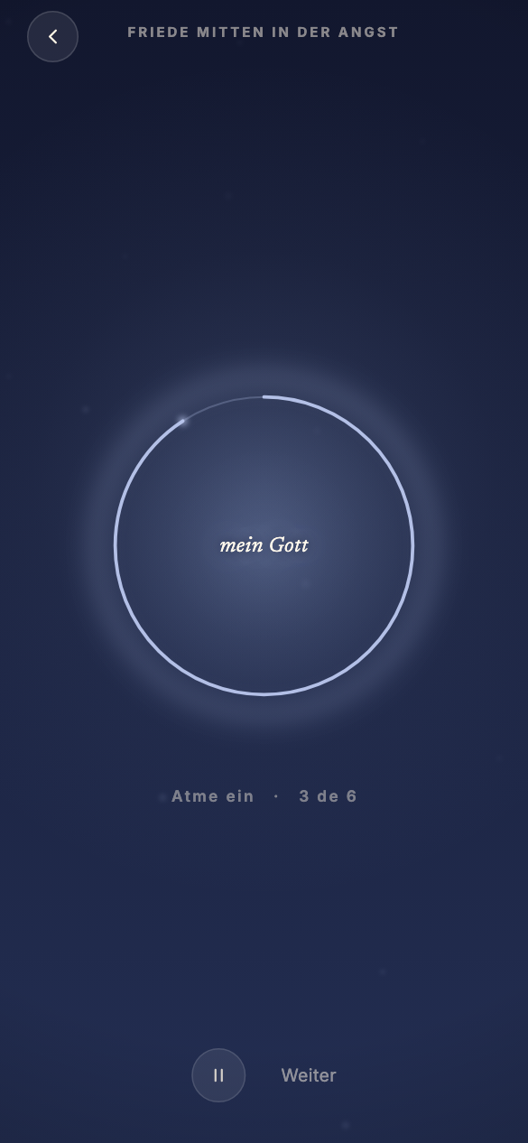 Moment mit Gott — geführte Atmung