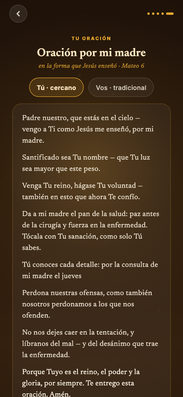 Mi Oración — tu oración personal, en la forma que Jesús enseñó